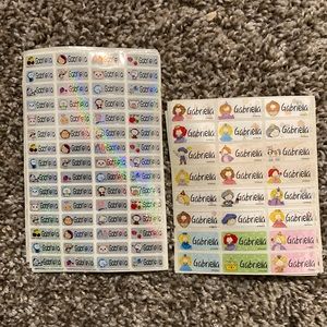 Gabriella name stickers 12 sheets